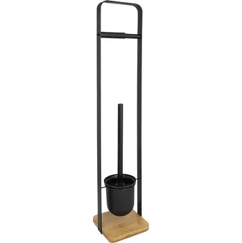 WC štětka Olsen Spa WC štětka + držák papíru, kov , černá barva, KD02071806