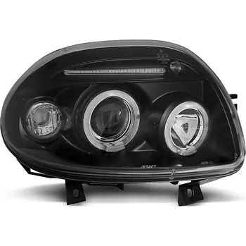 Přední světlomet TUNING-TEC Přední světla Renault Clio II 98-01 Angel Eyes - černé