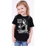 Dětské motořkářské triko BLACK HEART SHAKE Barva: Černá, Velikost: 5-6-R
