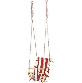 Hra na zahradu Houpačka LEQ FUMIKO, 36x24x45 cm, dětská, tkanina/dřevo, červená