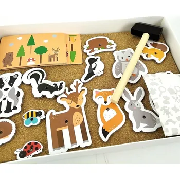 Hračka pro nejmenší Život v lese - kreativní zatloukací hra