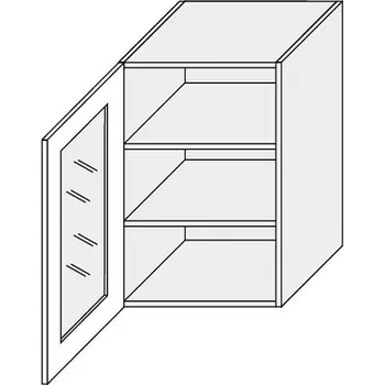 Kuchyňská skříňka ArtExt Vrchní kuchyňská skříňka Napoli W2S / 50 POVRCHOVÁ ÚPRAVA DVÍŘEK: MAT, BAREVNÉ PROVEDENÍ KORPUSU: LAVA