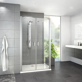 Roth LYP2+LYSW1AP2 Obdélníkový sprchový kout 80x75 cm, otevírací, Brillant / Transparentní, LYP2/800_LYSW1AP2/750