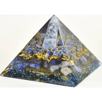 Orgonitová pyramida 8 cm, modrá - Sodalit