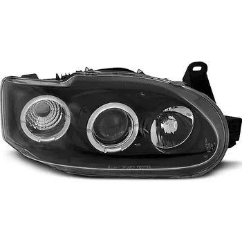 Přední světlomet TUNING-TEC Přední světla Ford Escort MK7 95-00 Angel Eyes - černé