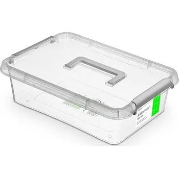 Dóza na potraviny Orplast Box antibakteriální 8,5 l, 39x29x11, rukojeť, transp.plast