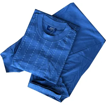 Pánské pyžamo n-feel Pánské bavlněné pyžamo s dlouhým rukávem - HFO01 Barva: Světle modrá, Velikost: M