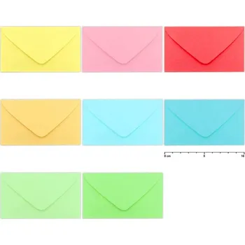 Obálka Dopisní obálka barevná mix 5,5cmx10cm, 200ks/bal.