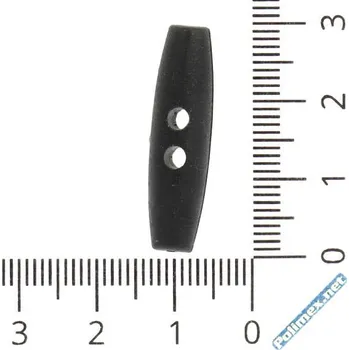 Koncovka na šňůrku, ČERNÁ, 3x0,5 cm, 1ks