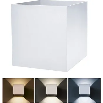Venkovní osvětlení Solight WO801-W LED venkovní nástěnné osvětlení Parma, 6W, 360lm, 10-110°, bílá