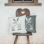 Wooline Vlněný polštář s motivem tulících se losů