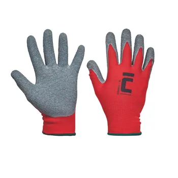 Pracovní oblečení CERVA Hornbill rukavice s nánosem gumy červené