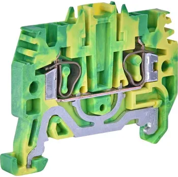 Svorka řadová zemnící pružinová ESP-HTE.2, žlutozelená, ETI