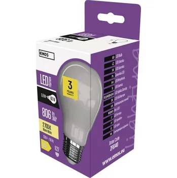Žárovka LED žárovka Filament A60 5,9W E27 teplá bílá ZF6140