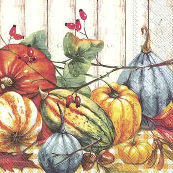Papírový ubrousek Velké ubrousky 33x33 cm COUNTRY PUMPKINS, IHR