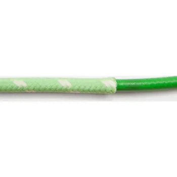 Datový kabel opletený kabel 2,5mm (zelený kabel - světle zelený/krémový oplet), Vícebarevná, Skladem, 1 m