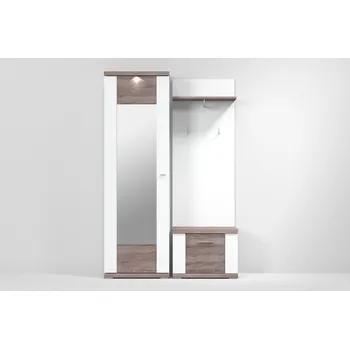 Předsíňová stěna Předsíňová stěna Manhattan plus kombinace 03 Dub trüffel/bílá arctic VL