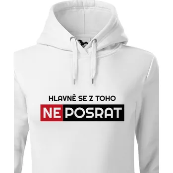 Dámská mikina Dámská mikina Hlavně se neposrat, Barva Bílá, Velikost 2XL, Canvas Dámská mikina Bezvatriko.cz 0565 - bilozluta je