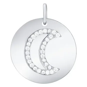 Přívěsek Stříbrný přívěsek měsíc se zirkony