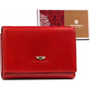 Peněženka Peterson Červená středně velká dámská kožená peněženka Y153 [DH] PTN 247-BO Velikost: ONE SIZE