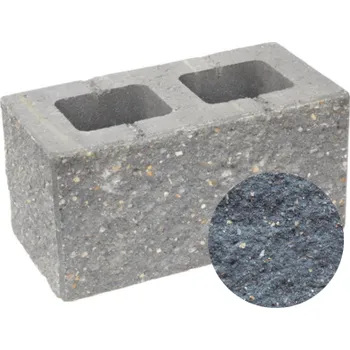 Zahradní obrubník Tvárnice CS-BETON CSBlok koncová štípaná 40x20x20 cm černá