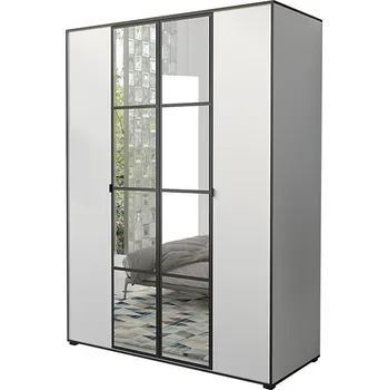 Šatní skříň Jurek Šatní skříň Oslo I 150cm Kombinace barev: Bílá/černá