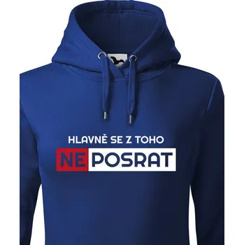 Dámská mikina Dámská mikina Hlavně se neposrat, Barva Modrá, Velikost XS, Canvas Dámská mikina Bezvatriko.cz 0565 - bilozluta je