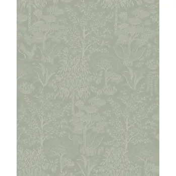 Tapeta Eijffinger Zeleno-stříbrná vliesová tapeta na zeď, stromy, 333111 Pip Studio 6, Eijffinger, velikost 0,52 x 10 m