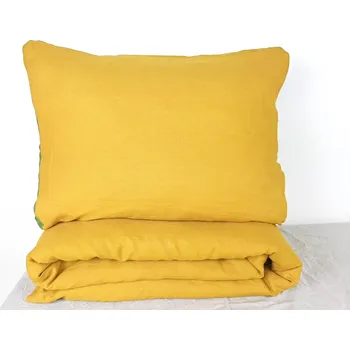 Povlečení Snový svět Medově žluté lněné povlečení s knoflíky, 100% LEN Rozměr polštáře: Polštář 40x40 cm