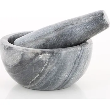 GLOBO Fair Trade Partner Mramorový hmoždíř s tloučkem z Indie, 10 cm