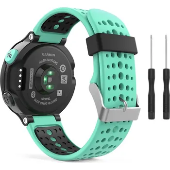 Příslušenství k chytrým hodinkám eses Silikonový řemínek pro Garmin dírkovaný - Mátovo černý, 15 mm