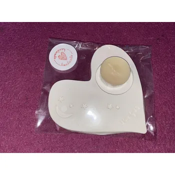 Svícen HandMade by VeJa Dárkově baleno - svícen srdce ,,I love you,, se svíčkou