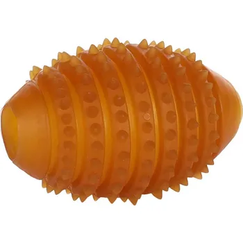 Hračka pro psa Hračka FLAMINGO guma přírodní - Rubba rugby míč hnědý 10,5x7,2cm