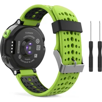 eses Silikonový řemínek pro Garmin dírkovaný - Zeleno černý, 15 mm