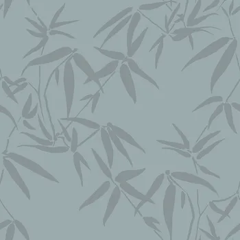 Tapeta Origin Šedozelená vliesová tapeta na zeď, metalické listy bambusu 347737, City Chic, Origin, velikost 0,53 x 10,05 m