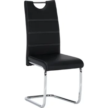 Jídelní židle Židle Abira New, černá / světlé šití