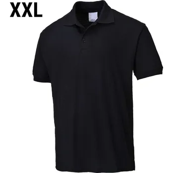 Pánské tričko G.Gastro Men's Workwear Polo Shirt – Black - Short Sleeve - Size XXL - 65% Polyester / 35% Cotton