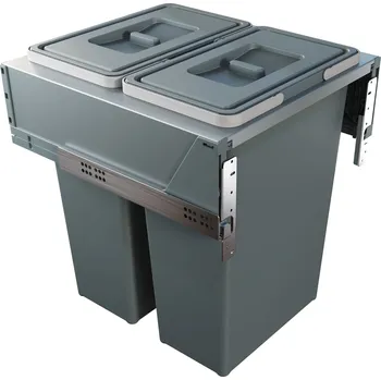 Odpadkový koš Elletipi Vestavný odpadkový koš Elletipi BLOCK 2.0 - výsuvný, 35+35 L, 50 cm, PBR A4750A, PBR A4750A