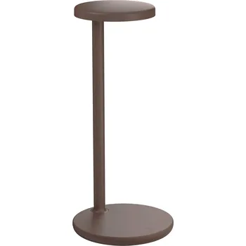 Lampička Flos 09.8310.DW Oblique Q1, profesionální hnědá čtecí lampička s bezdrátovou nabíječkou na mobil, 8W LED 2700K, 35cm
