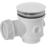 Vanová výpust 6/4", click-clack, pro vany bez přepadu, bílá mat 71704W