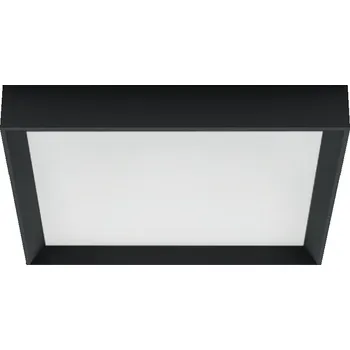 Linea Light Tara_Q, černé stropní svítidlo, 31W LED 3000K, 40x40cm