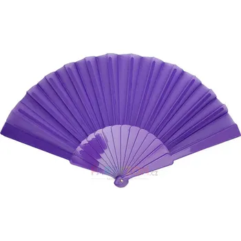 Karnevalový doplněk Fialový vějíř látkový