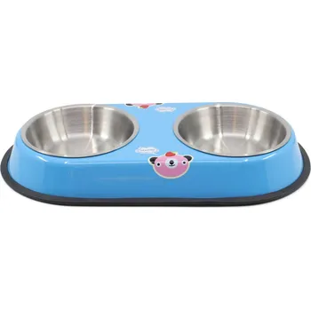 Miska pro psa Vsepropejska Petty dvojitá misky pro psa Barva: Modrá, Rozměr (cm): 11