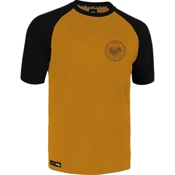 cyklistický dres ROCDAY Cyklistický dres s krátkým rukávem - GRAVEL - žlutá/černá