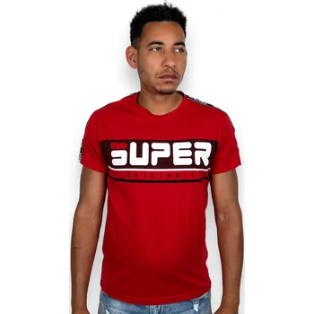 Pánské tričko Playback Pánské červené tričko s krátkým rukávem 01 Barva: Červená, Velikost: 2XL