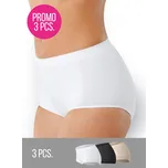 3PACK- Kalhotky s vyšším pasem Culotte Intimidea Barva: Bilá/Černá/Béžová, Velikost: M/L