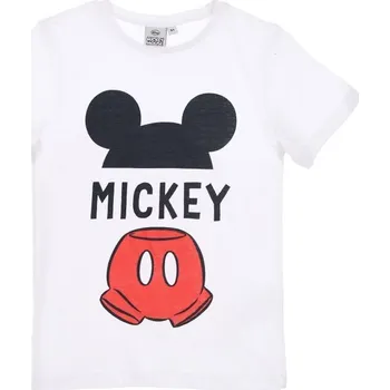Chlapecké tričko Chlapecké bílé tričko s potiskem - Disney Mickey Mouse Velikost: 128