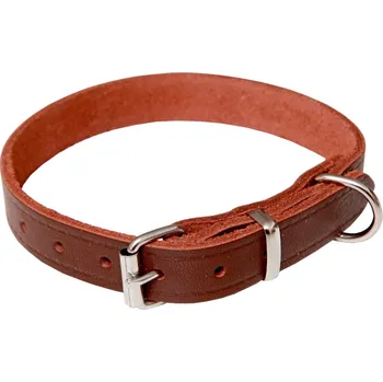 Obojek pro psa BAFPET Kožený obojek GRAZL, hladký Barva: Hnědá, Rozměr: 12mm x 35cm /24-32/ 14101