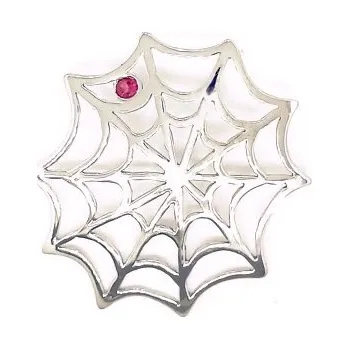 Přívěsek Stříbrný přívěšek pavučina zirkon rubín - P 1401