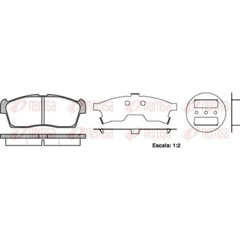 Brzdová destička Sada brzdových destiček, kotoučová brzda REMSA 1199.00